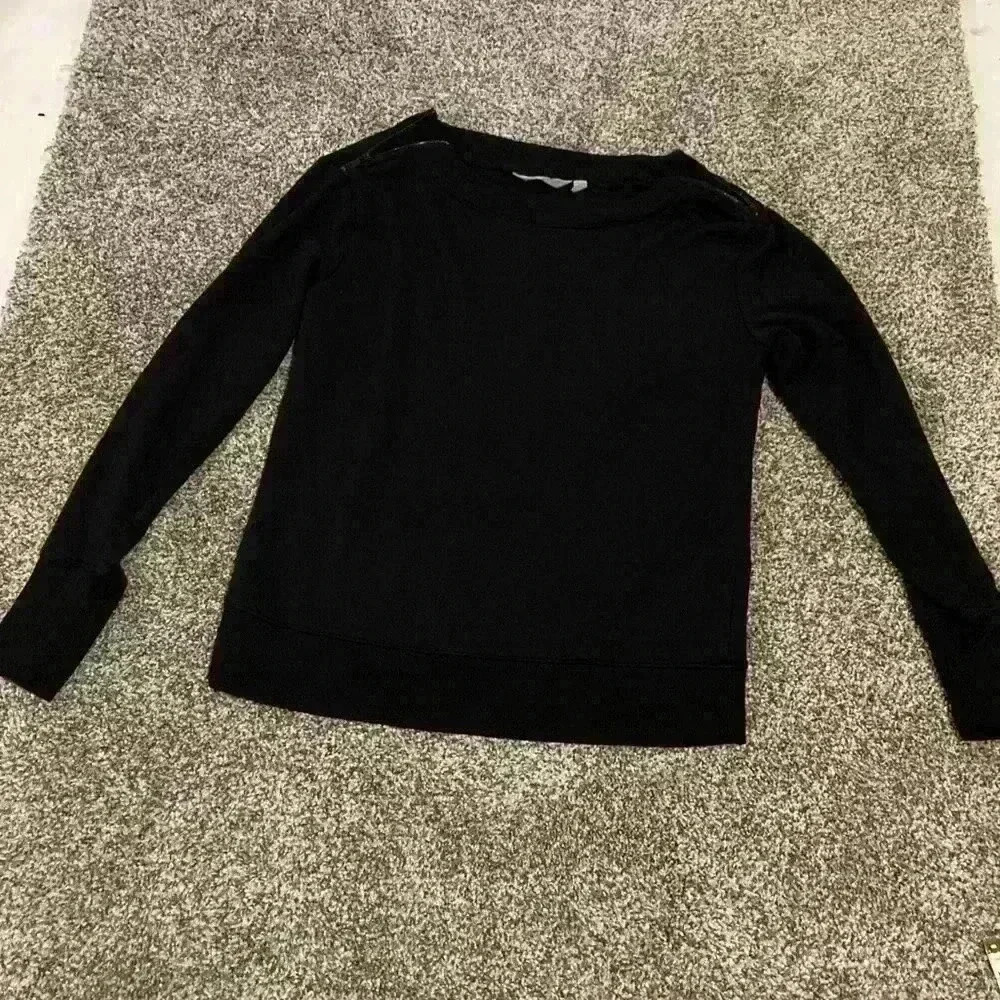 Athleta Studio Zip Boatneck Sweashirt Pullover- XS